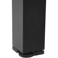 Mesa de Comedor Exterior de Aluminio Tamaño para 8 Personas con Encimera de Listones para Balcón Terraca 190x90x74 cm Negro - details 16