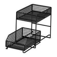 Estante de Almacenamiento de Cocina de 2 Niveles, Mueble Deslizante Multiusos para Electrodomésticos, Organizador de Baño con Cajones, Ahorro de Espacio - details 8