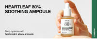 Anua Heartleaf 80 Ampolla calmante, suero facial hidratante para piel de vidrio, pantenol, ácido hialurónico, no graso, suave - details 1