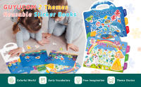 Libros de Pegatinas Reutilizables NeWYeS Pegatinas de Dibujos Animados para Niños - details 1