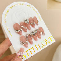 10 piezas de uñas artificiales hechas a mano de cobertura total con diamantes de imitación para decoración de uñas de mujeres y niñas - details 7