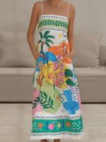 Hermoso y elegante vestido de playa para mujer, ribete con estampado de correas, moda de verano, novedad 2024 - details 2