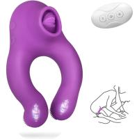 Juguetes Sexuales para Parejas con 3 Motores, Anillo Vibrador para El pene con 7 Modos de Vibración y Modo Lengua Vibrador - details 1