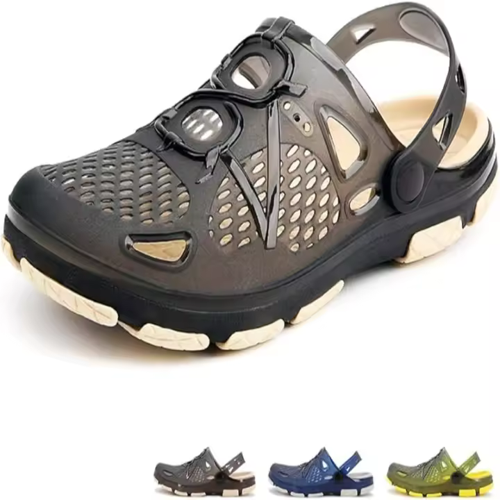 Zuecos de jardín para hombre, antideslizantes, transpirables, para exteriores, playa, ducha - 1