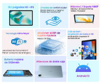 Blackview Tab 30 Tablet PC de 10.1'' con Pantalla HD+IPS Android 13, 6GB+64GB, WIFI 6, Altavoces Estéreos Vida Útil de 6h Marca China - details 1