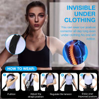 Soporte para la columna vertebral para hombres y mujeres, Corrector de postura para aliviar el dolor de cuello, hombros y espalda, alisador de soporte Lumbar - details 6