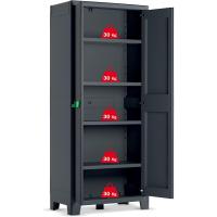 Moby Alto Armario de Almacenamiento de Resina Impermeable con 2 Puertas y 4 Baldas - details 3