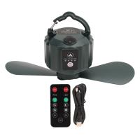 Ventilador de techo para tienda de campaña al aire libre - Ventilador portátil de dos aspas con iluminación - 10400mAh de capacidad USB recargable - Mando a distancia - Camping al aire libre Reunión Escalada - details 9