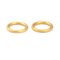 Anillo de Cierre Redondo de Brasso Dorado Mate Joyería de Alta Calidad - details 56