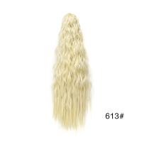Peluca de cola de caballo con cordón permanente de maíz, extensión de cola de caballo con Clip, cola de caballo rizada larga ondulada, postizo de cola de poni Natural falso - details 14