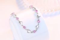 Pulsera de Plata Esterlina 925 Diseño Simple de Corazón de Zirconia Cúbica de Alta Calidad - details 1