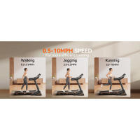 RENESTAR Home, 0-15% Inclinación automática, cintas de correr plegables de 3HP para correr y caminar, capacidad de peso de 300 libras, cinta de correr inclinada equipada - details 9