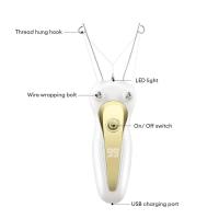 Removedor de cuerpo eléctrico para mujer, afeitadora de hilo de algodón para piernas y brazos, maquinilla de afeitar, depiladora de pelo recargable para cuello de belleza - details 9