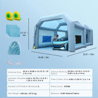 Cabina de pintura inflable SucceBuy, cabina de pintura inflable. Equipado con potentes sopladores y sistema de filtro de aire. - details 9