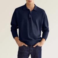 Chaqueta casual para hombre, polo con botones y manga larga con cuello en V para - details 5