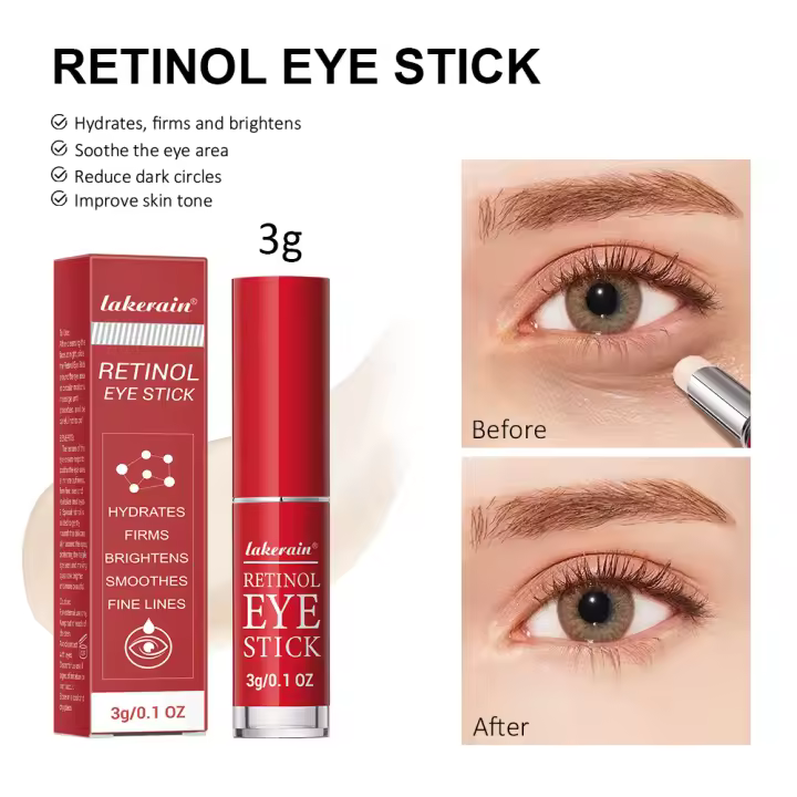 Barra de Crema para Ojos Anti-Arrugas Retinol Reducción de Ojeras, Ciruelas, Iluminación, Hidratación Herramientas de Cuidado de la Piel Facial - 1