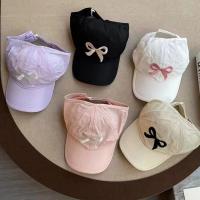 Dulce arco estampado cola de caballo alta niñas sombrero sombreros para el sol gorras de béisbol gorras de viaje ajustables bebés niños gorras con visera sombrero gorra con visera - details 3