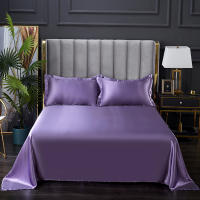 Bonenjoy-sábana lisa y sedosa para el hogar, ropa de cama de Color sólido, estilo lujoso, sin funda de almohada, 1 unidad - details 5