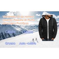 Abrigo Hombre Invierno Chaqueta de Pluma Ultra Ligero Plumiferos CáLido Capucha OtoñO Abrigo