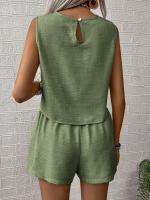 Conjunto de Verano 2025 para Mujer Top Sin Mangas y Shorts Cortos Estilo Casual y Deportivo - details 13
