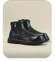 Botas de hombre de alta gama de cuero, botines Chelsea, zapatos altos de piel de vaca de capa superior - details 7