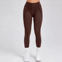 Mallas de Yoga sin costuras para mujer, pantalones deportivos para Fitness, cintura alta, color melocotón, pantalones de entrenamiento para correr, entrenamiento, gimnasio - details 6