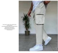 Pantalones Plus Size para Hombres Diseño de Cremallera, Bolsillos Tres Dimensiones, Versátil para Deportes al Aire Libre Material de Poliéster, Hecho en China - details 5