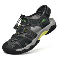 Gran tamaño Baotou sandalias casuales de cuero de playa para hombres sandalias de hombre de cuero de trazabilidad transpirable al aire libre de verano - details 20
