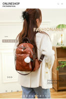 Mochila informal vintage de cuero PU para mujer, morral pequeño de viaje a la moda, color verde y negro - details 1