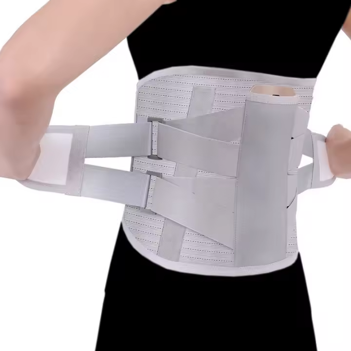 Cinturón ortopédico para hombre y mujer, banda de soporte Lumbar para espalda, turmalina, autocalentamiento, magnético, ancho de cintura, hueso de acero con almohadilla de 3 piezas - 1