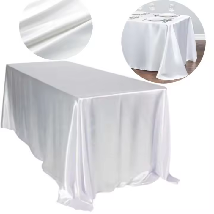 Mantel de satén para boda, para Navidad, ducha, cumpleaños, eventos, banquete, mesa de comedor en casa - 1