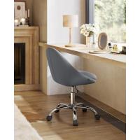 Silla de Oficina en Casa, Silla Giratoria de Algodón y Lino, Silla de Escritorio, Acolchada con Espuma, Altura Ajustable, para Estudio, Dormitorio, Azul Pálido OBG020Q01 - details 47