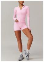 Pantalones cortos de Yoga de cintura alta afilados para mujer, pantalones cortos deportivos ajustados de secado rápido con realce de melocotón para correr y Fitness - details 10