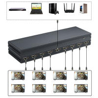 Divisor de vídeo 3D 4K @ 30Hz 1x8, convertidor compatible con HDMI, 1 en 8, pantalla dividida para DVD, PS3, Xbox, HDTV, pantalla de mercado - details 0