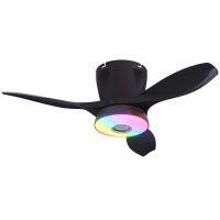 [1 año de garantía] TOMAX Nuevo ventilador inversor Luz Regulación de velocidad de tres velocidades Sala de estar y comedor simple y moderna Luz de ventilador de techo integrada Diseño silencioso Rgb Colorido Color que cambia Control remoto Modelo Ventas - details 13