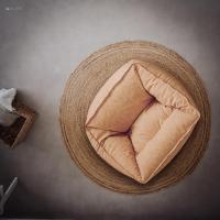 Reposapiés Salon de Lujo - [50x40x30 cm] Sofá Puf de Diseño con Relleno Incluido para Escritorio u Oficina - Taburete Bean Bag Silla Grande en Cuero Sintético Beige - details 38