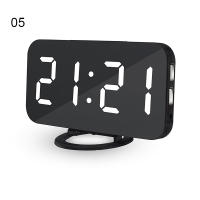Despertador y base de carga 2 en 1, reloj Digital, puede cargar el teléfono, pantalla LED, espejo, Snooze - details 11