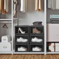 Organizadores de Zapatos Apilables con Puerta Juego de 6, Plástico, Hasta Talla 46, 28 x 36 x 22 cm, Negro - details 1