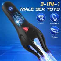 Leten masturbador glande vibrante lengua lamiendo mamada Oral retraso duradero entrenamiento de resistencia juguetes sexuales masculinos para hombres - details 10