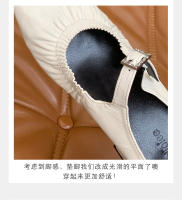 Medias zapatillas francesas sandalias de mujer zapatos Mary Jane de un pedal zapatos Muller de tacón grueso para mujer - details 13