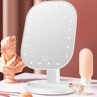 Espejo de maquillaje con luz LED, espejo de escritorio multiusos para baño y dormitorio - details 6