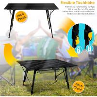 Mesa de Camping Plegable Marco de Aluminio Tablero Enganchable Ajuste de Altura Incluso - details 35