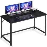 Mesa Oficina Pequeña y Estación Trabajo, Mesa para Teletrabajo, Estudio, Dormitorio, 50 x 100 x 76 cm, Estilo Industrial, Estructura Metal, Marrón Rústico y Negro Tinta LWD41X - details 73