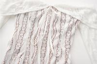 Elegante Vestido Largo de Polyester y Seda Diseño Ajustado Blanco con Hombros Descubiertos - details 16