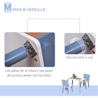 Mesa de Madera para Niños de 2-4 Años 60x40x43 cm Ideal para Dormitorio Sala - details 3