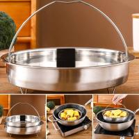 Cesta de acero inoxidable para vaporizador de alimentos, utensilio de cocina a presión con mango, escurridor de drenaje - details 1