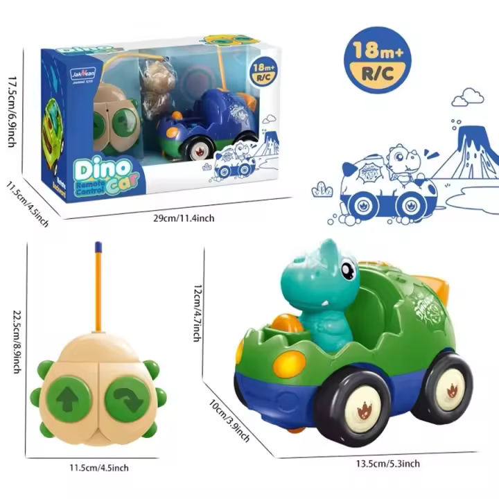 Coche de Control Remoto para Niños Coche RC con Luces LED y Música Regalo de Cumpleaños Ideal para Niños de 2-6 Años - 1