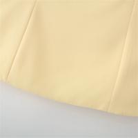 PB & ZA 2025 arco cuello cuadrado simple casual temperamento sling tops de color sólido novedad de verano ropa de mujer - details 11