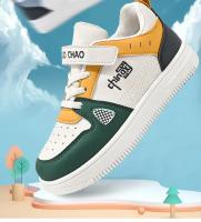 Zapatos de tablero para estudiantes de primaria versión coreana zapatos de marea zapatos casuales para niños adolescentes conveniente Velcro zapatos deportivos para niñas zapatos de monopatín - details 0