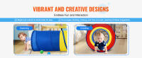 SucceBuy Tienda de campaña túnel de juego para niños pequeños, juguete colorido de túnel para gatear para bebés y mascotas, regalo plegable para interiores y exteriores para niños y niñas, rojo/amarillo/azul multicolor - details 3